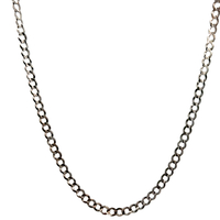 14kt White Gold 20" 4mm Curb Link Chain