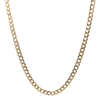 14kt Yellow Gold 22" 4.5mm Diamond Cut Curb Link Chain 