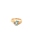 14kt Yellow Gold Light Blue Stone Ring