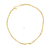  14kt Yellow Gold 7" 2mm Rope Bracelet