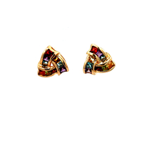 14kt Yellow Gold Multi-Color Earrings