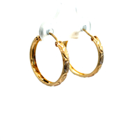 14kt Tri-Color Hoop Earrings