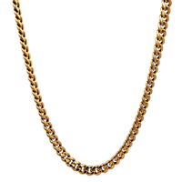 14kt Yellow Gold 22" 4.5mm Hollow Cuban Link Chain 