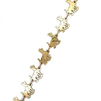 14kt Yellow Gold 8" Scooby-Doo Bracelet 