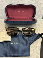 Gucci GG 0660S 001 Black Gold Bamboo Cat Eye Eyeglasses Frames 58-15 140 Japan