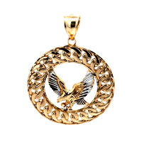 14kt Two Tone Eagle Pendant  