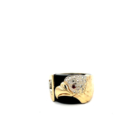 14kt Yellow Gold Onyx Eagle Ring