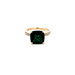  14kt Yellow Gold Diamond & Green Stone Ring