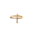  14kt Yellow Gold Cubic zirconia Cross Ring Size 6.25