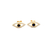  14kt Yellow Gold CZ Evil Eye Stud Earrings