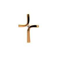 14kt Yellow Gold Diamond Cross Pendant