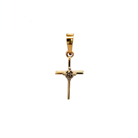 14kt Yellow Gold Diamond Cross Pendant