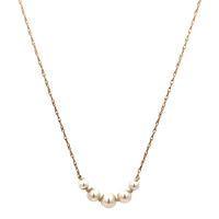 14kt Yellow Gold Pearl Necklace 