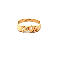 14kt Yellow Gold Diamond "Love" Ring