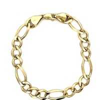 10kt Yellow Gold 9" 9.5 Figaro Link Bracelet