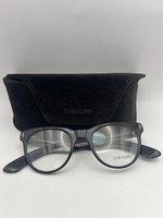 Tom Ford TF5378 001 Eyeglasses Black Full Rim Round Frames 49-20-145