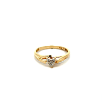 10kt Yellow Gold Diamond Heart Ring