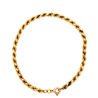 14kt Yellow Gold 8" 3.5mm Rope Chain