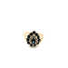 14kt Yellow Gold .10ct Diamond & Blue Topaz Ring