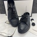  Gucci  GG Monogram Calfskin Womens Low Top Sneakers 36 Piombo Black