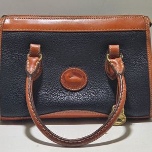 Dooney & Bourke Vintage Leather Handbag Brown Purse Made In USA