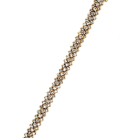 14kt Yellow Gold 7" 9.25mm 7.00ct tw Diamond Tennis Bracelet 