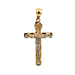 14kt Two Tone Crucifix Cross Pendant