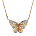 14kt Tri-Color 17" Butterfly Necklace