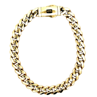 10kt Yellow Gold 8" 7.75mm Hollow Cuban Link Bracelet