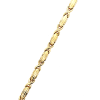 14kt Yellow Gold 7" 6.5mm Fancy Bracelet