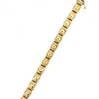 14kt Yellow Gold 7.5" 8.25mm Fancy Link Bracelet  