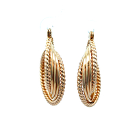 14kt Yellow Gold Fancy Hoop Earrings