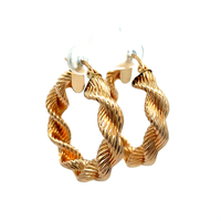 14kt Yellow Gold Twist Hoop Earrings