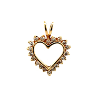 14kt Yellow Gold 1.6ct tw Diamond Heart Pendant