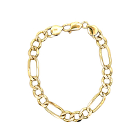 14kt Yellow Gold 8.5" 8.5mm Figaro Link Bracelet 