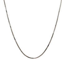 14kt White Gold 18" 1mm Box Link Chain