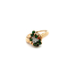 14kt Yellow Gold Diamond & Green Stone Ring 