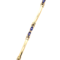 18kt Yellow Gold Diamond & Tanzanite Bracelet 