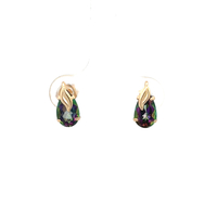 14kt Yellow Gold Multi-Color Stud Earrings