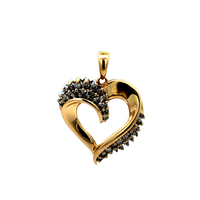 14kt Yellow Gold 0.80ct tw Diamond Heart Pendant  