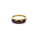 10kt Yellow Gold .05ct tw Diamond & Amethyst Ring