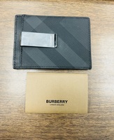 Men Burberry Wallet with Metal Money Clip