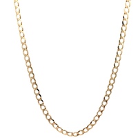 14kt Yellow Gold 20.5" 4mm Hollow Curb Link Chain