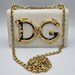 Dolce & Gabbana DG Girls White Leather Shoulder Bag with Gold Chain