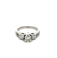 14kt White Gold .58cttw Diamond Engagement Mounting (Center not included) Size 9