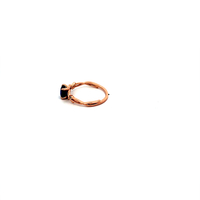 10kt Rose Gold Diamond & Blue Sapphire Ring