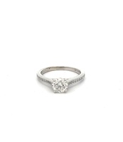 14kt White Gold 1.00ct Lab Diamond (.20ct tw Diamond Mounting) Size 7 