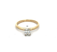  14kt Yellow Gold .50ct Oval Diamond I1 H Solitaire Ring 