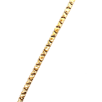 10kt Yellow Gold 7" 6mm Heart Bracelet