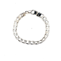 14kt White Gold 8" Fancy Link Bracelet